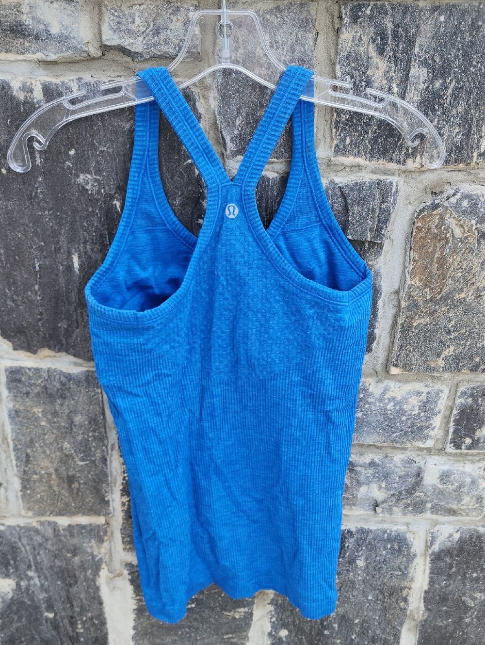 Lululemon Ebb To Street Blue Ribbed Racerback Tank Size 6